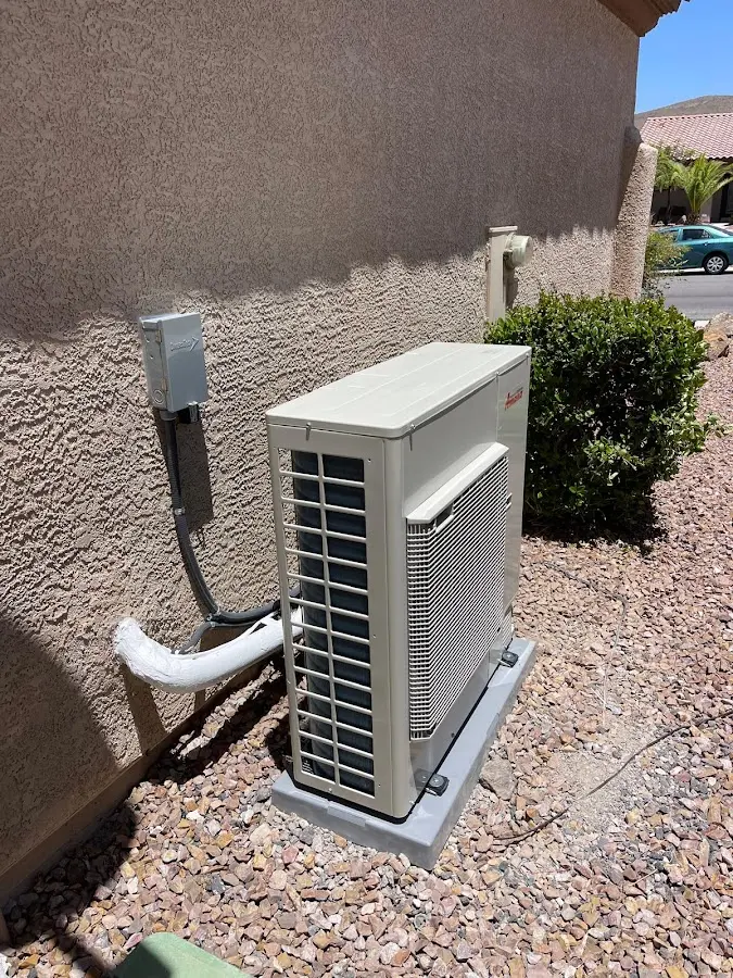 Residential air conditioning condenser unit in Redlands